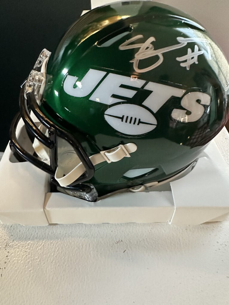 Ahmad Sauce Gardner Signed Green Mini Helmet - Sports Collectibles And 