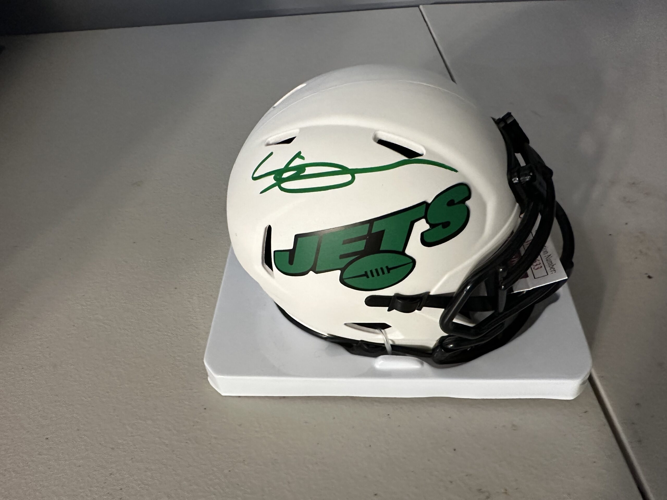 Sauce Gardner NY Jets Signed FS Speed Replica Helmet Auto 2022 DROY Ro –  CollectibleXchange